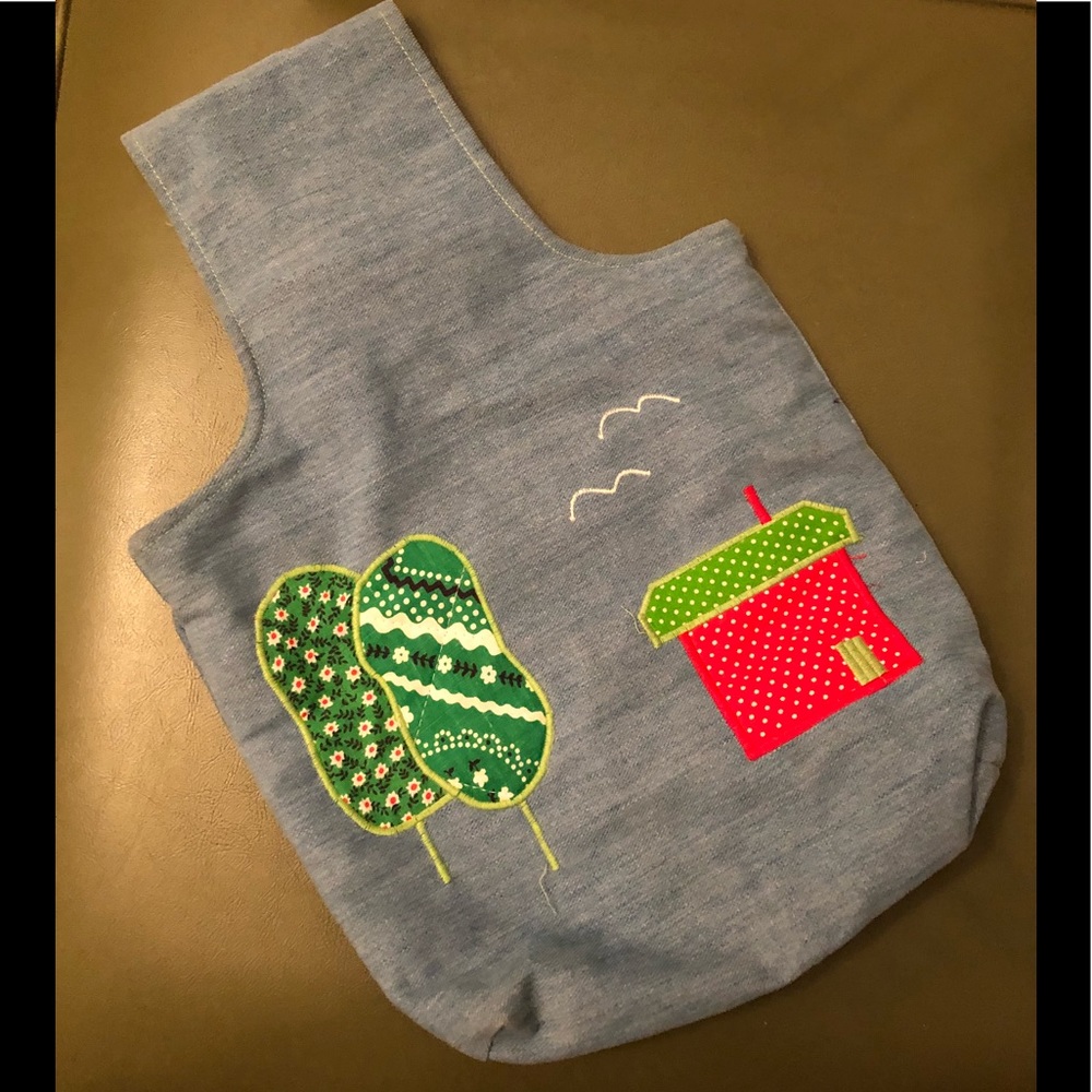 Denim Boho Hippie Vintage Retro Patch Tote Bag